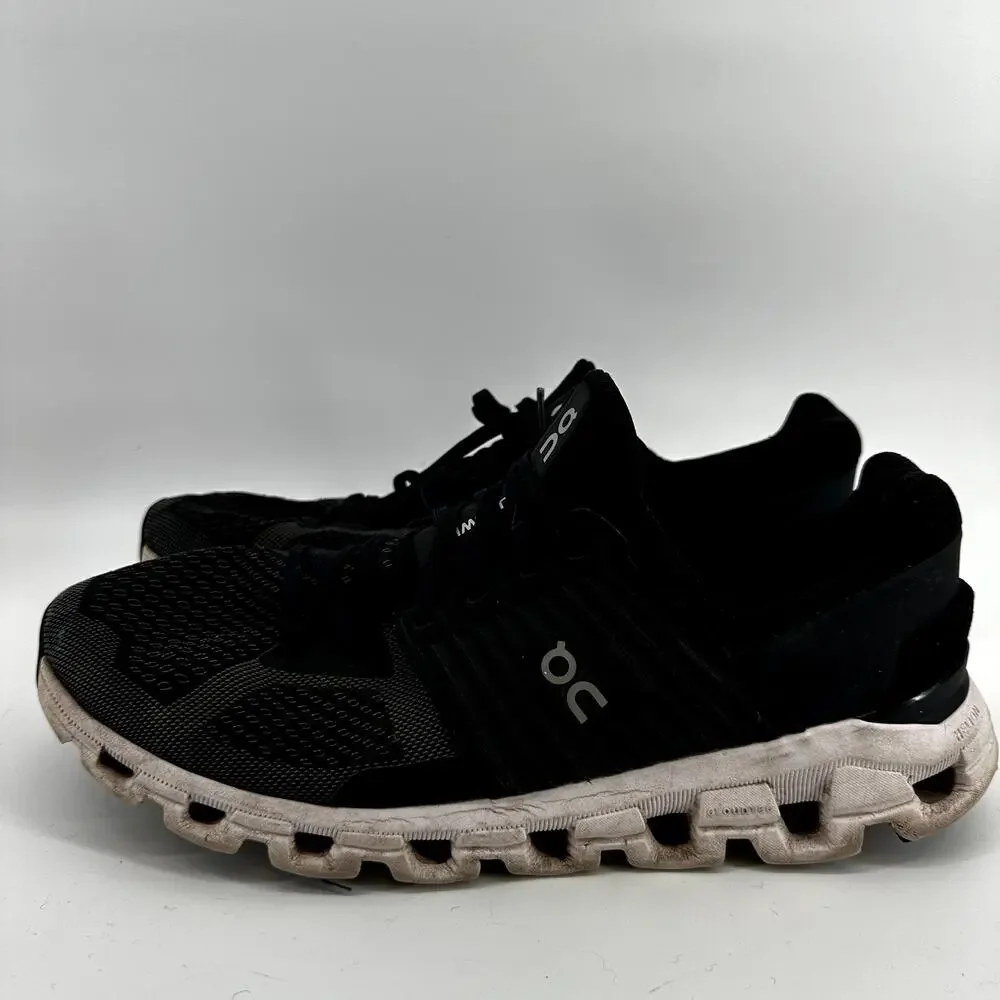 On Running Cloudswift Sneakers CloudTec Sole Speedboard Black Rock White 12